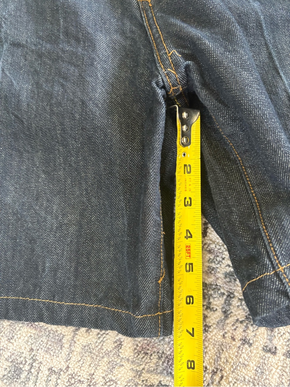 Men's Dark Wash Denim Jean Shorts - Classic Relaxed Fit - Picture 7 of 14